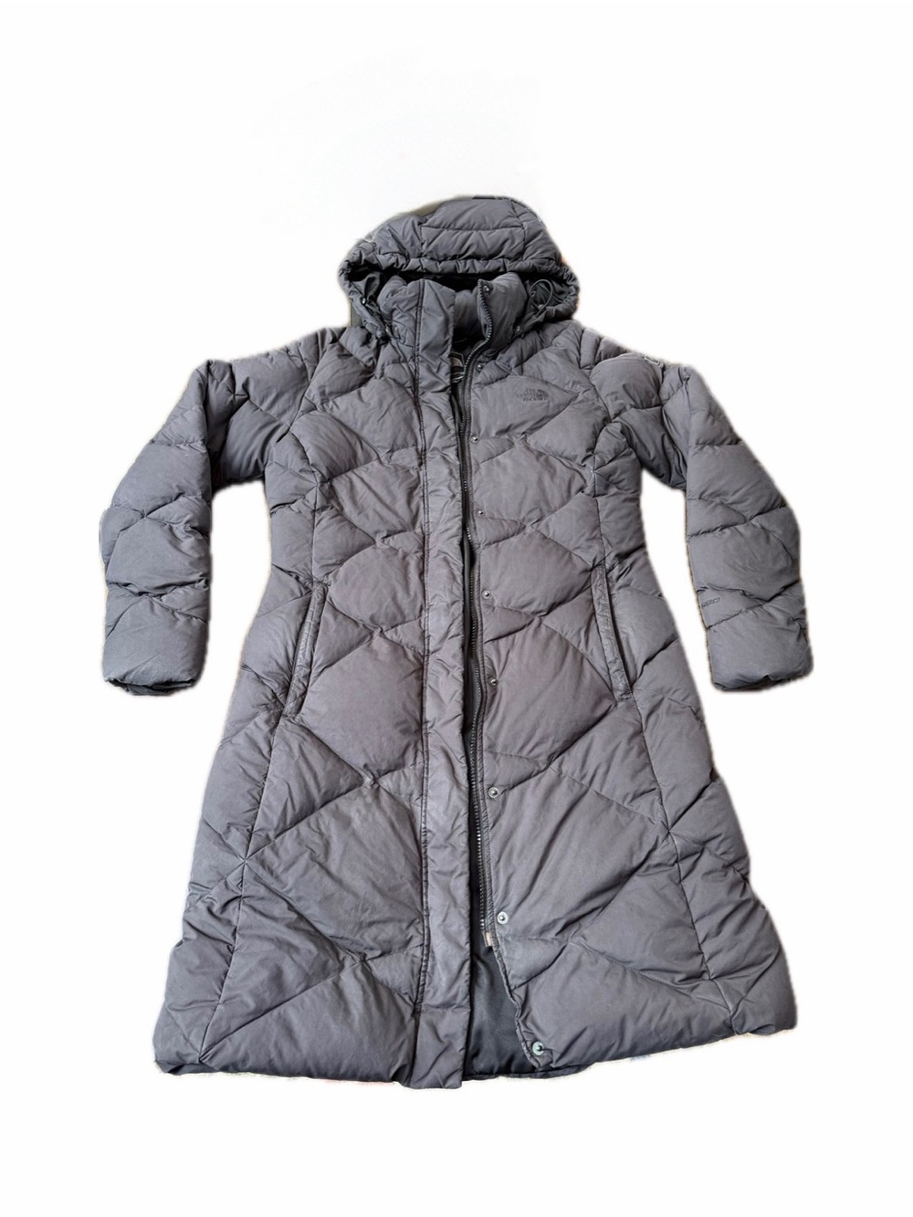 The North Face Women's Hooded Long Puffer Coat - Dark Gray